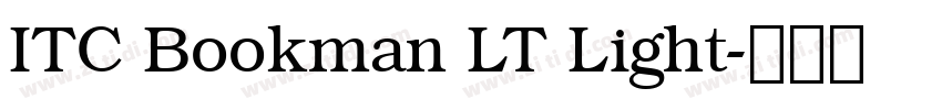 ITC Bookman LT Light字体转换